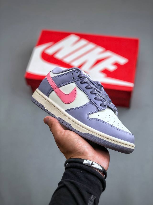 nike Sb Dunk Low “靛蓝霾紫白粉”独家版型蒸餾加工帶來的是更好的视觉和脚感体验 清洁度 电绣工艺 皮料切割干净无任何毛边 细节完美 官方货号：D