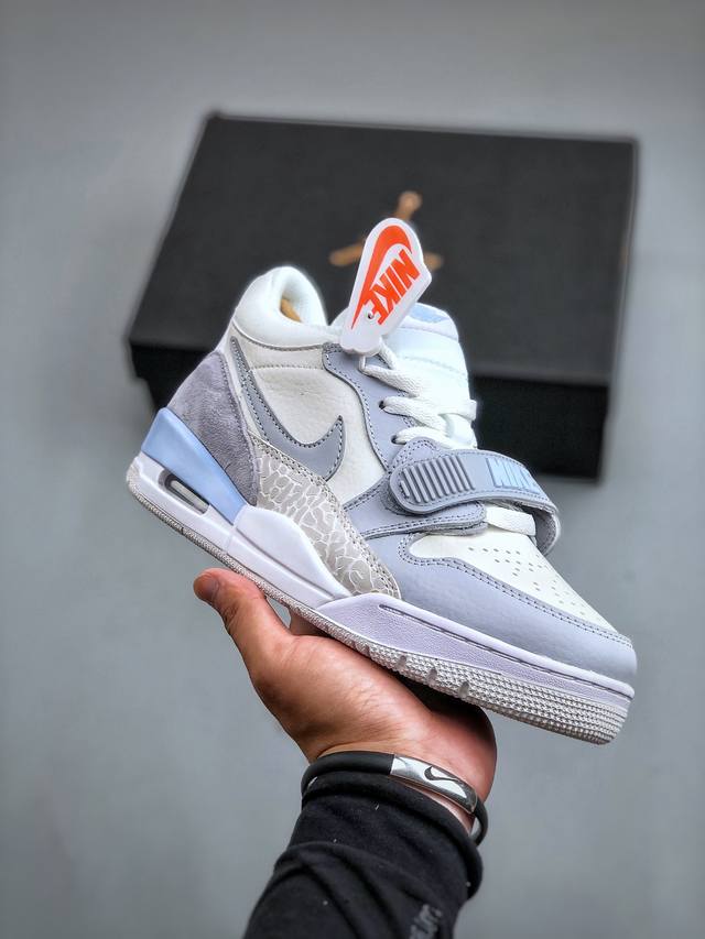 nike Air Jordan Legacy 312 Low 白灰兰 原厂私磨 原厂纸板 原厂盒装 完美走线 进口头层皮 致力打造精致。乔丹篮球鞋系列 号称 “