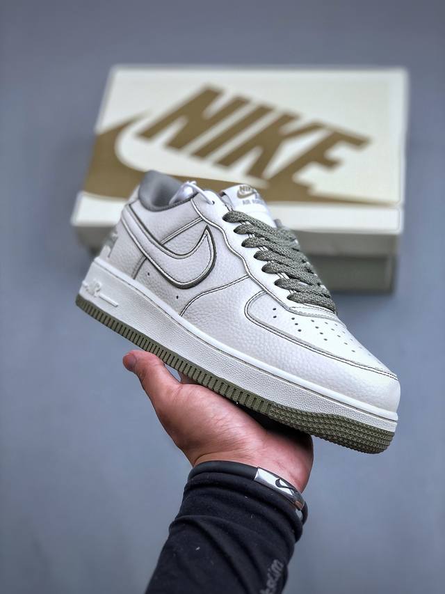 nike Air Force 1 Low 07 X Stussy 斯图西米白绿原楦头原纸板 打造纯正低帮空军版型专注外贸渠道 全掌内置蜂窝气垫 原盒配件 原厂中