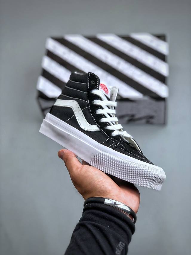 z vans Vault Og Sk8-Mid 黑白高帮 范斯官方高端支线 简约休闲帆布鞋 货号：Vn0A4Bvcba2 尺码：35-44 半