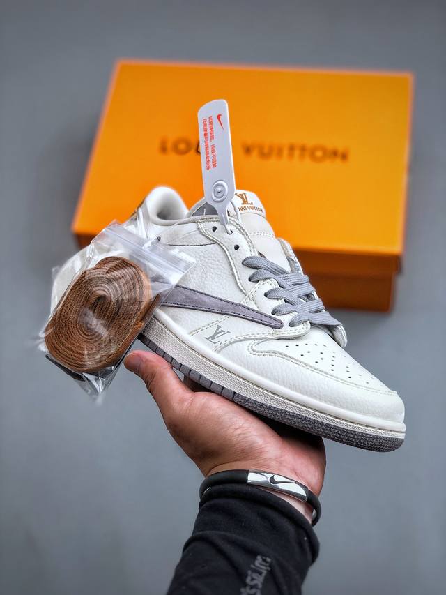 travis Scott X Fragment Design X Jordan Air Jordan 1 Low Og Sp Aj1 乔1 Lv米白火星灰 低帮