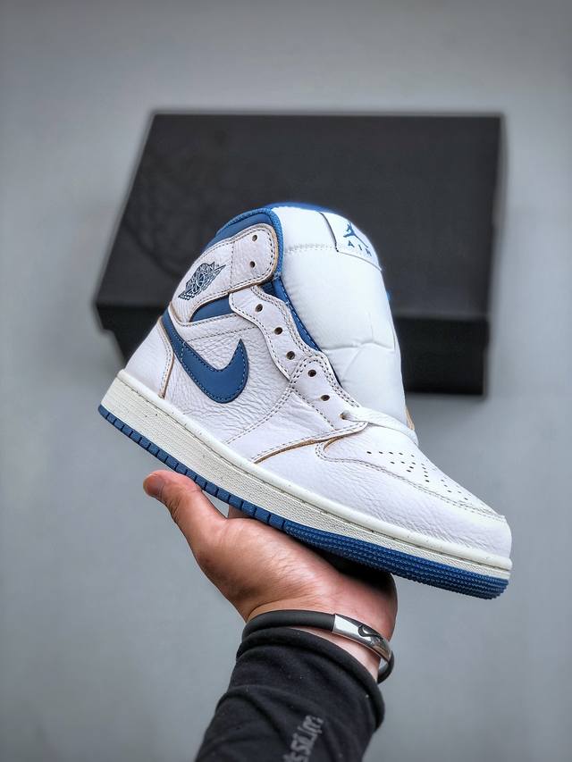 过验版本 Nike Air Jordan 1 Mid Industrial Blue Aj1 乔1烟灰玉色 目前市售最高品质出货 原鞋开发 平台订单专用代工流水