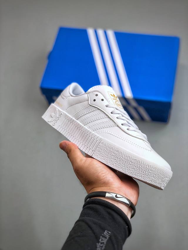 adidas三叶草samba Rose 厚底休闲板鞋 货号：Fu9197 尺码：36-45 半