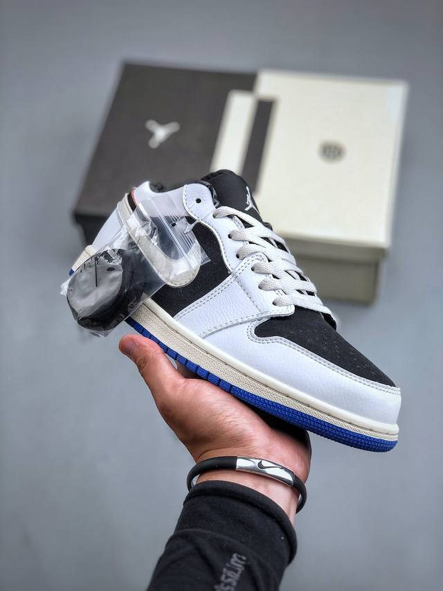 air Jordan 1 Retro Low Quai 54 黑白蓝官方同步新色 原装级产物拒绝公底 立体鞋型 细节完美 高清洁度 购置公司同步原材料 原汁原味