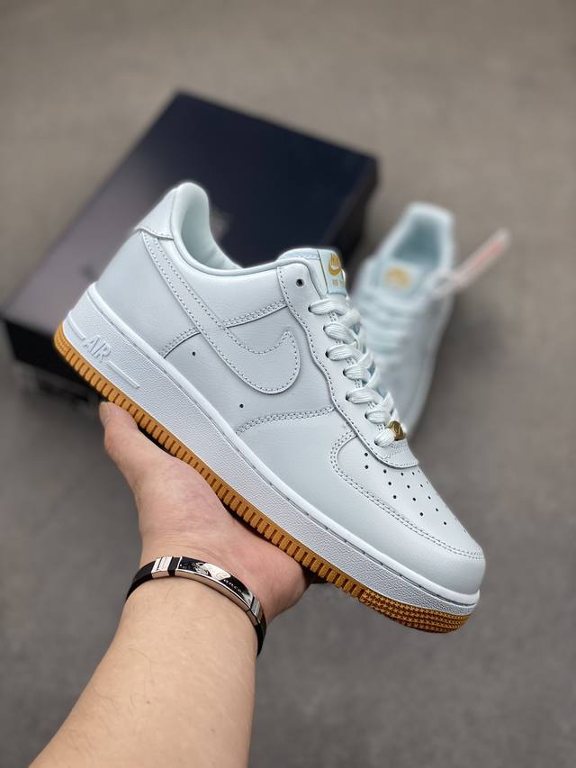 nike Air Force 1 Low 雾霾蓝生胶 空军一号低帮运动休闲板鞋 原楦头原纸板 打造纯正空军版型 专注外贸渠道 全掌内置蜂窝气垫 原盒配件 原厂中