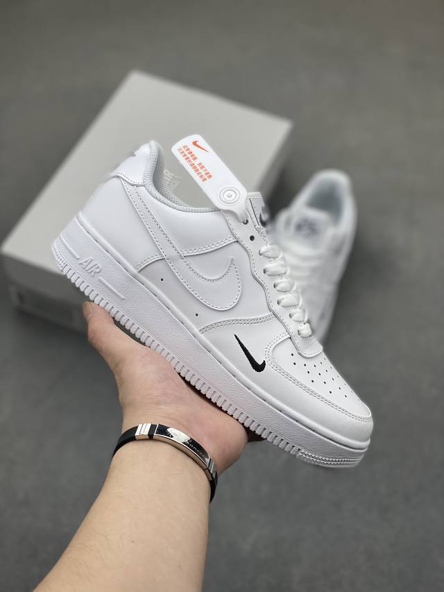 nike Air Force 1 Low 白黑小勾 空军一号低帮运动休闲板鞋 原楦头原纸板 打造纯正空军版型 专注外贸渠道 全掌内置蜂窝气垫 原盒配件 原厂中底