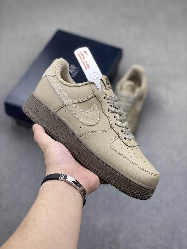 nike Air Force 1 Low 棕色 空军一号低帮运动休闲板鞋 原楦头原纸板 打造纯正空军版型 专注外贸渠道 全掌内置蜂窝气垫 原盒配件 原厂中底钢印