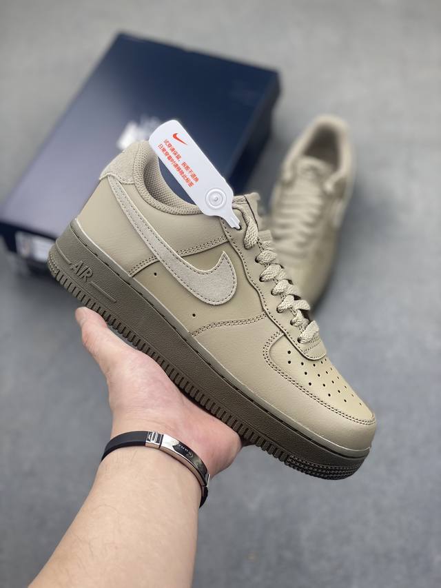 nike Air Force 1 Low 棕色 空军一号低帮运动休闲板鞋 原楦头原纸板 打造纯正空军版型 专注外贸渠道 全掌内置蜂窝气垫 原盒配件 原厂中底钢印