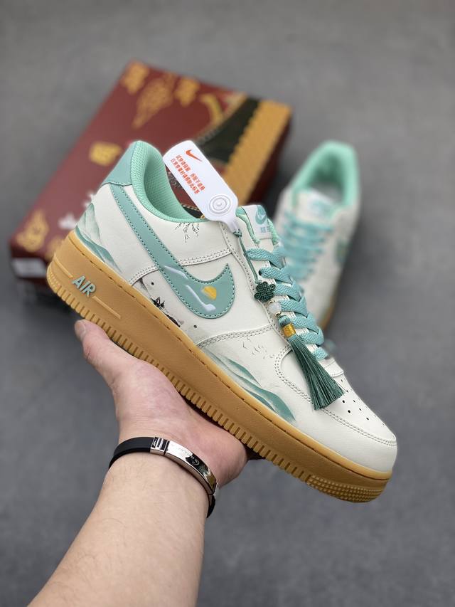 国风定制款 Nk Air Force 1'07 Low 空军一号低帮休闲板鞋 原楦头原纸板 打造纯正空军版型 专注外贸渠道 全掌内置蜂窝气垫 原厂中底钢印、拉帮