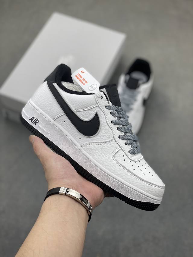 公司级 Nike Air Force 1 '07 经典白黑满天星 空军一号低帮休闲板鞋 3M反光 原楦头原纸板 纯正空军版型 定制鞋盒 全掌内置全掌气垫 原厂中