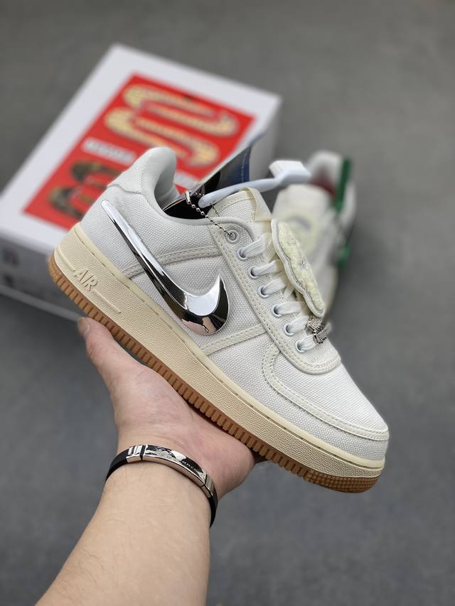 hy版本 配件丢失扣20元。Af1诞生35周年限定联名 说唱歌手 斯科特travis Scott X Nike Air Force 1 Low Ravis Sc