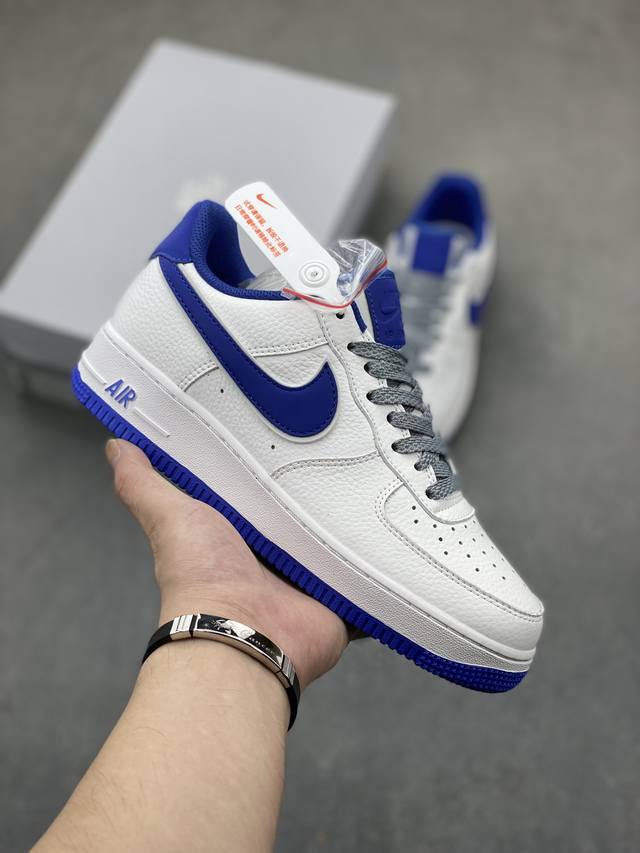 公司级 Nike Air Force 1 '07 经典白蓝满天星 空军一号低帮休闲板鞋 3M反光 原楦头原纸板 纯正空军版型 定制鞋盒 全掌内置全掌气垫 原厂中