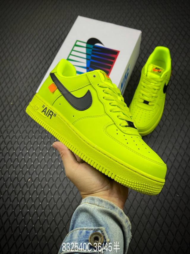 c nk Air Force 1'07 Low Firefly Green 萤火绿 空军一号低帮休闲板鞋 Fa 7-301 #鞋款鞋身采用了纯色皮革打造 原楦头