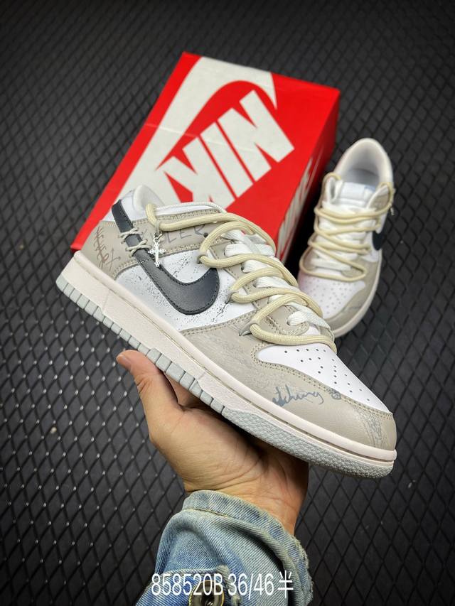 b nike Sb Dunk Low 绑带联名 原装头层材料 独家版型蒸餾加工帶來的是更好的视觉和脚感体验大厂纯原品质出货 清洁度 电绣工艺 皮料切割干净无任何