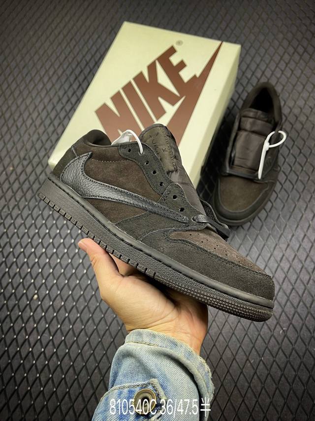 c travis Scott X Air Jordan 1 Low Og Aj1 乔1倒勾低帮 货号： Dm7866-202 . 尺码：36 36.5 37.5