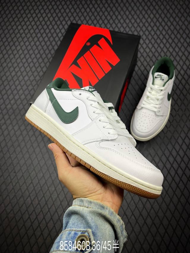 b air Jordan 1 Low Og Oxidized Green Aj1 乔1氧化绿 低帮文化篮球鞋 Cz0775-133 #新的设计展示了清爽的白色、