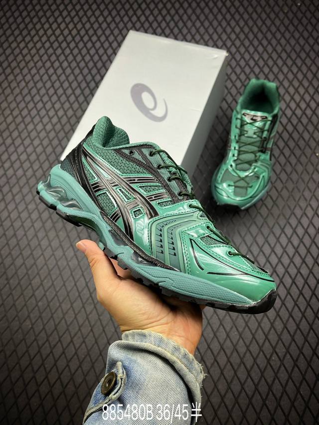 b 公司级asics Gel-Kayano 14 公司级版本 亚瑟士运动休闲透气专业跑鞋 采用工程弹性双层再生针织密度鞋面材质 后跟3D可视gel缓震乳胶物料