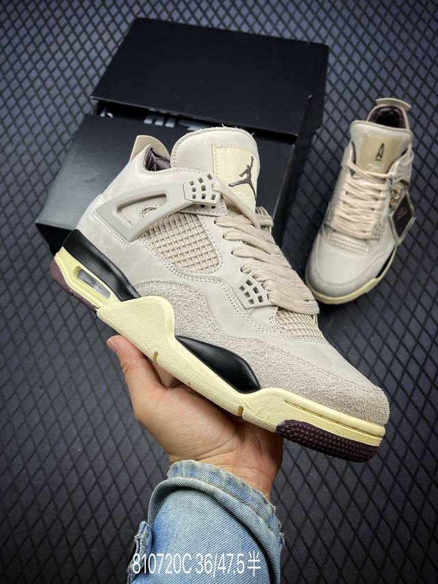 c a Ma Maniere X Air Jordan 4 Retro Fossil Stone Aj4 乔4化石 Fz4810-200 #鞋面上部覆盖着化石石