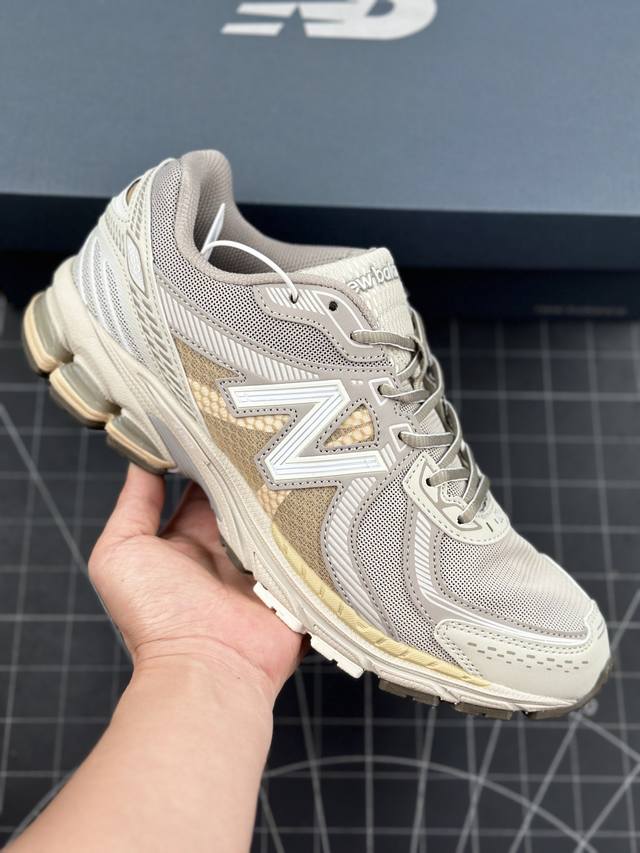 本地 核心私 nb新百伦new Balance Ml860V2系列低帮经典复古老爹风休闲运动慢跑鞋“米沙黄浅灰” #男女鞋真标半码制#升级原楦原纸版数据开发版型