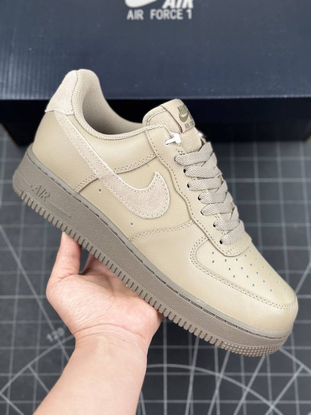 本地 核心私 公司级nike Air Force 1 Low 棕色 空军一号低帮运动休闲板鞋 原楦头原纸板 打造纯正空军版型 专注外贸渠道 全掌内置蜂窝气垫 原