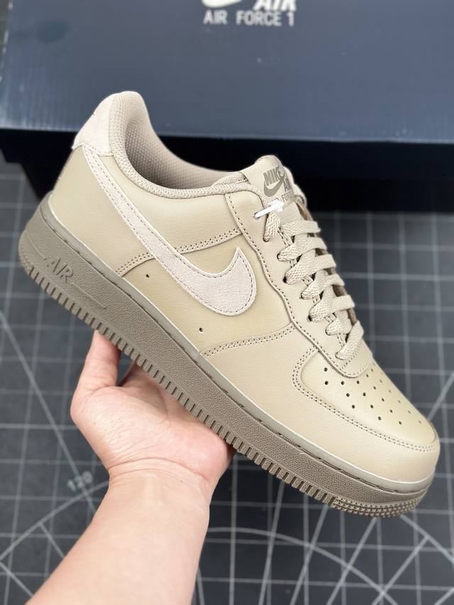 本地 核心私 耐克nike Air Force 1'07 Low Khaki Olive 空军一号低帮经典百搭休闲运动板鞋“皮革深卡其橄榄绿” 男女鞋真标半码制