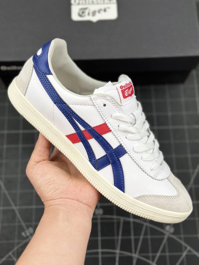 本地 核心私 日产经典老牌-鬼塚虎 Onitsuka Tiger Tokuten 得分系列低帮复古德训风休闲运动板鞋“皮革乳白灰红蓝” #男女鞋真标半码制#升级