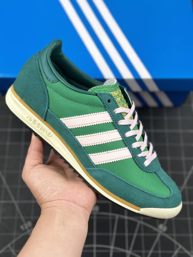 本地 核心私 adidas Originals Sl 72 Og 阿迪休闲防滑耐磨低帮板鞋 经典低帮设计和橡胶外底，采用舒爽尼龙鞋面，绒面革饰面和皮革细节 搭载