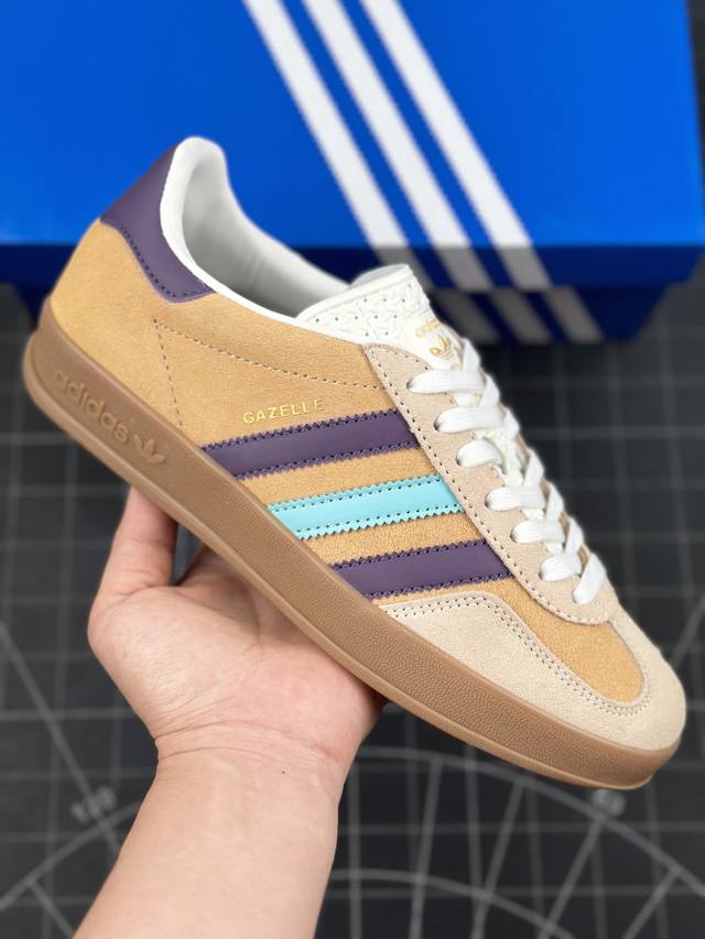 本地 核心私 阿迪达斯adidas Originals Gazelle Indoor 百搭单品 三叶草复古防滑耐磨低帮板鞋 自1960年代发售以来，“Gazel