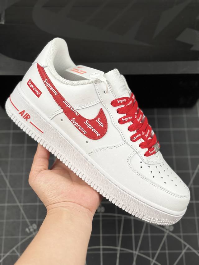 本地 核心私 耐克wmns Air Force 1 X Supreme “Sup红”空军一号经典低帮百搭休闲运动联名板鞋 又一空军联名佳作 Supreme本命红