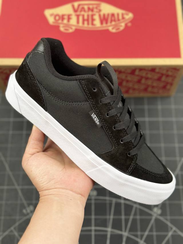 本地 核心私 专业为滑板而生,范斯vans Style 36 Chukka Push Skate Black White 推进系列低帮复古硫化休闲运动滑板板鞋“