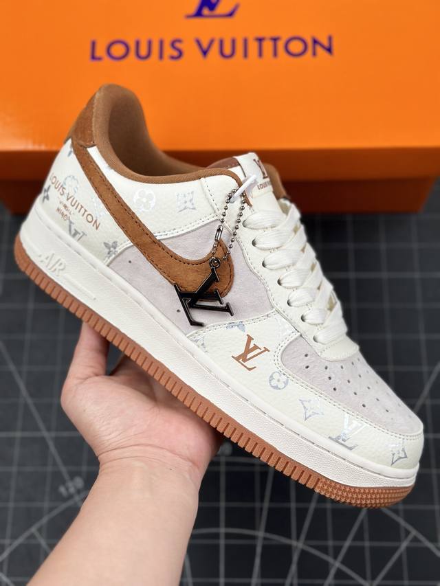 本地 核心私 公司级nike Air Force 1 '07 Low “Lv联名--米棕猪八”空军一号 低帮 运动休闲鞋 折边针车 工艺难度大 原楦头原纸板 原