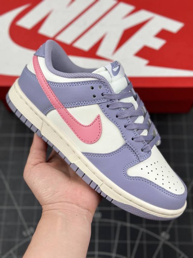 本地 核心私 全新夏日配色，耐克nike Sb Dunk Low Indigo Haze 扣篮系列低帮休闲运动滑板板鞋“靛蓝霾紫白粉” #女鞋真标半码制#版更新