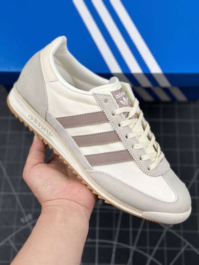 本地 核心私 adidas Originals Sl 72 Og 阿迪休闲防滑耐磨低帮板鞋 经典低帮设计和橡胶外底，采用舒爽尼龙鞋面，绒面革饰面和皮革细节 搭载