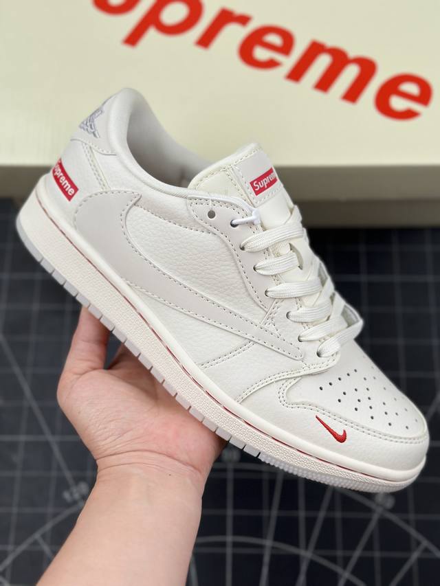 本地 核心私 travis Scott X Fragment Design X Air Jordan 1 Low Og Sp Aj1 乔1 Supreme联名-