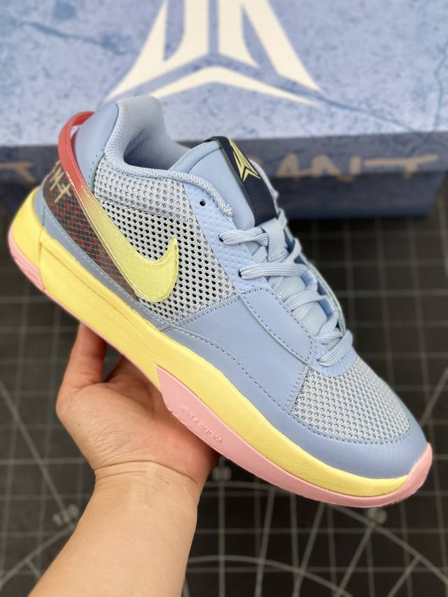 本地 核心私 公司级nike Ja 1 Ep 莫兰特 防滑低帮篮球鞋 简单的中底配置 前掌zoom Air 加上全掌react带来充分的缓震回弹脚感 低重心的设