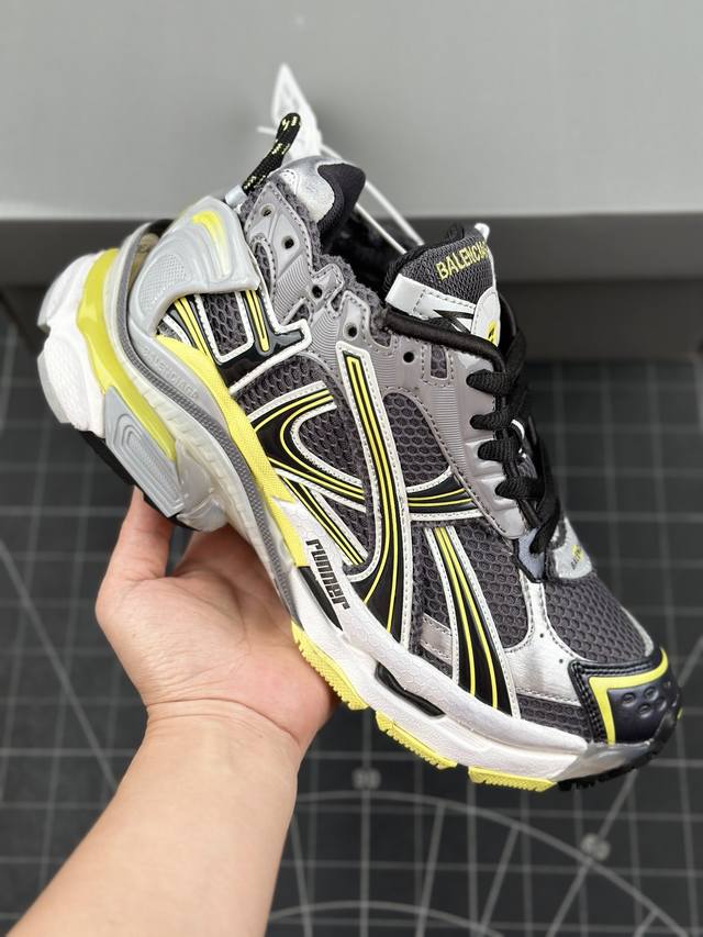 本地 核心私 Ok版 公司级 Balenciaga Runner Sneaker”Grey Black Blue Red“慢跑系列低帮复古野跑潮流姥爹风百搭休闲