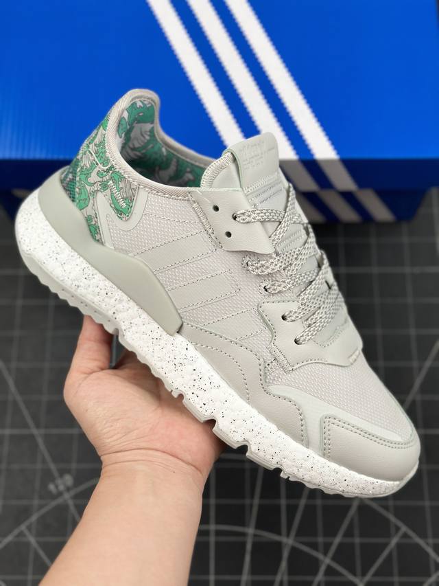 本地 核心私 公司级阿迪达斯三叶草 Adidas Nite Jogger 经典运动跑鞋 夜行者复古跑鞋 原厂材料 原厂大底 私家独模 网布搭配麂皮拼接打造鞋面