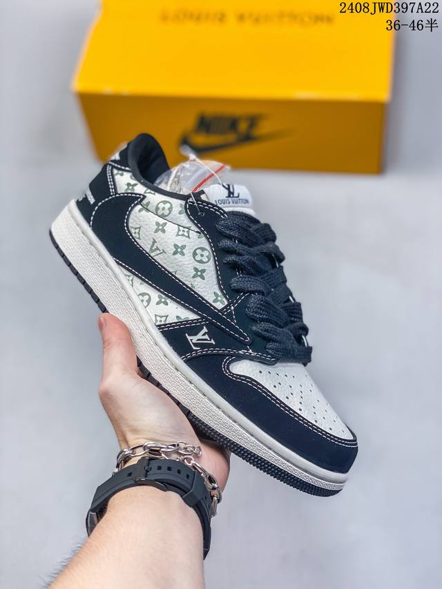 Travis Scott X Fragment Design X Jordan Air Jordan 1 Low Og Sp Aj1 乔1 Lv联名低帮文化休闲