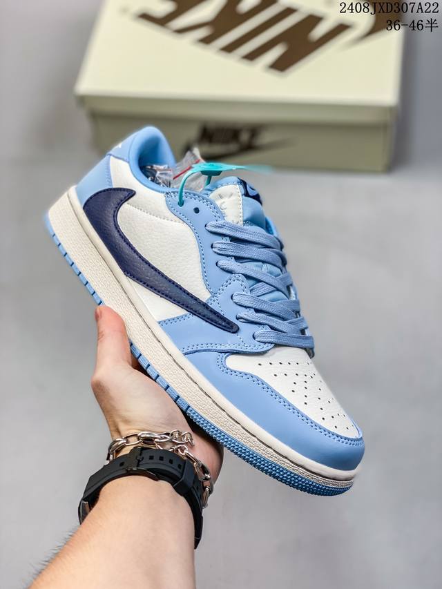 头层皮 耐克 Nike Air Jordan 1 Low Og Sp Military Blue Aj1乔1 倒勾 低帮篮球鞋 Aj1 乔丹1代 Aj1 乔1