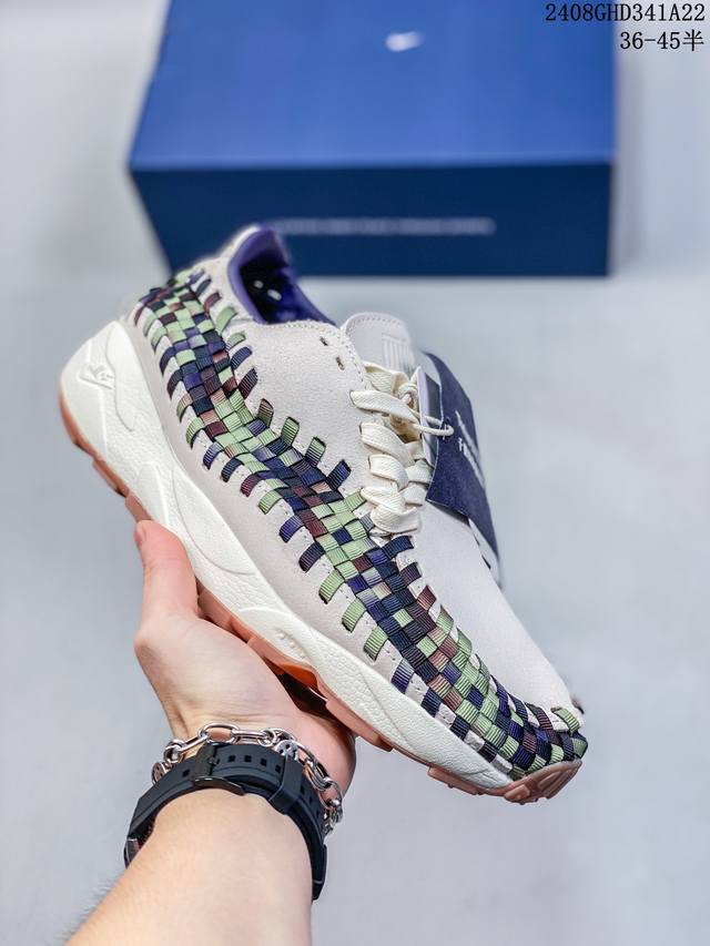 公司级耐克 Nike Air Footscape Woven 不对称编织休闲鞋 纯原版本 Footscape 采用宽鞋头和横向系带为自然运动提供另一种贴合方式不