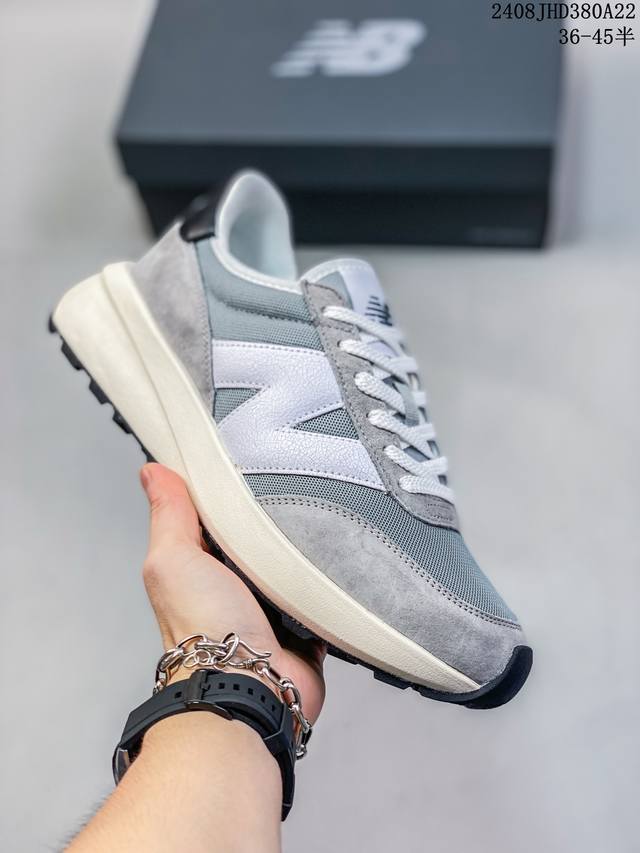 公司级new Balance Nb370 新百伦织物层牛皮防滑减震透气舒适耐磨减震低帮轻休闲鞋 货号:U370Ah 尺码:36 37 37.5 38 38.5