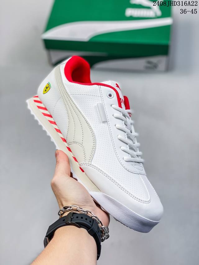 彪马puma Scuderia Ferrari法拉利赛车鞋男款皮质休闲板鞋 休闲旅游鞋 size：36-45 08Jhd316A22