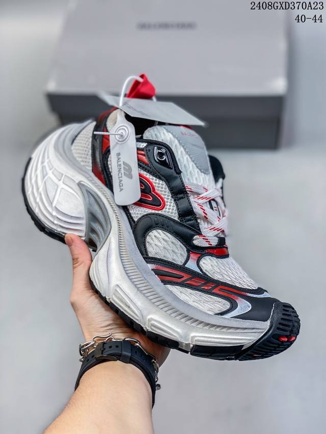 超大廓形“巨人鞋”,法国高端奢侈品牌-巴黎世家balenciaga Cargo Sneaker 10Xl船型系列低帮复古阔型厚底底姥爹风潮流百搭休闲运动鞋 原装