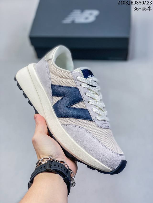 公司级new Balance Nb370 新百伦织物层牛皮防滑减震透气舒适耐磨减震低帮轻休闲鞋 货号:U370Ah 尺码:36 37 37.5 38 38.5