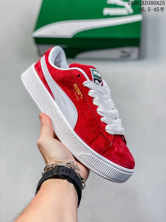 彪马puma Suede Xl 低帮复古轻便透气防滑减震休闲鞋 厚底增高运动板鞋 类型：男女鞋 尺码: 35.5-45含半码 货号：395777 08Jxd38