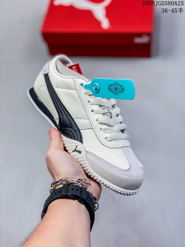 Puma Bella Ut徐梦洁同款舒适复古白黑低帮德训鞋休闲鞋402186-01 尺码：36-45半 编码：08Jgd380A25