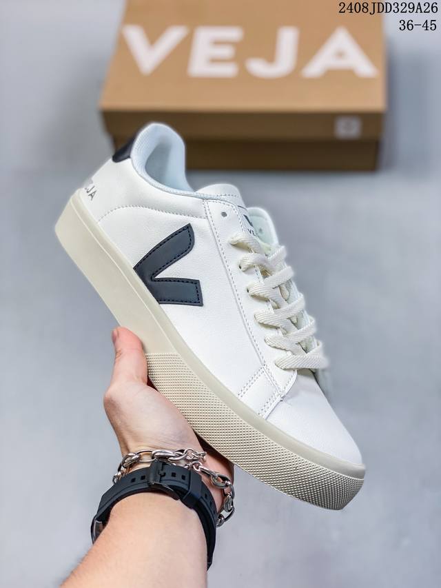 极简日常穿搭网红款小白鞋，法国国民板鞋品牌 维佳veja Campo Chrome Free Low Sneakers 坎波铬系列经典时尚百搭薄底休闲运动小白板