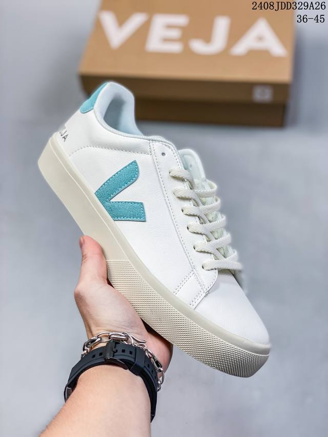 极简日常穿搭网红款小白鞋，法国国民板鞋品牌 维佳veja Campo Chrome Free Low Sneakers 坎波铬系列经典时尚百搭薄底休闲运动小白板