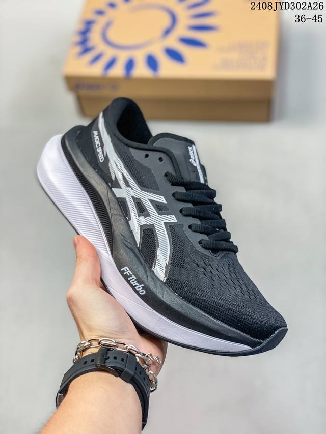 公司级asics Magic Speed 4 巴黎奥运会 低帮专业越野跑步鞋 实拍首发 ffturbo中底材料软弹 双层鞋面 透气 特别研发使用性能独特的几何形