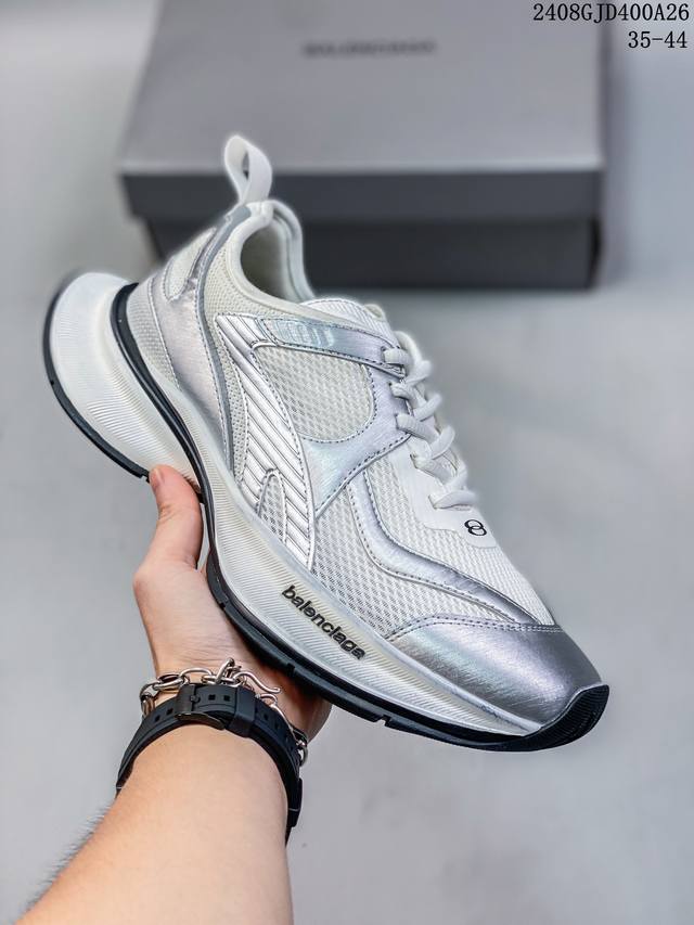 Balenciaga巴黎世家 3Xl 网纱款 白银 知名巴黎大厂纯原 10代网面轻便型老爹鞋 24Ss春夏系列 官方同步 在延续 Balenciaga Runn